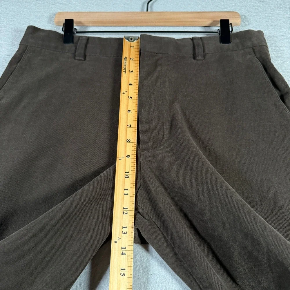 Banana Republic Mens Dress Chino Pants 35x32 Brown Straight Leg Cotton 395280